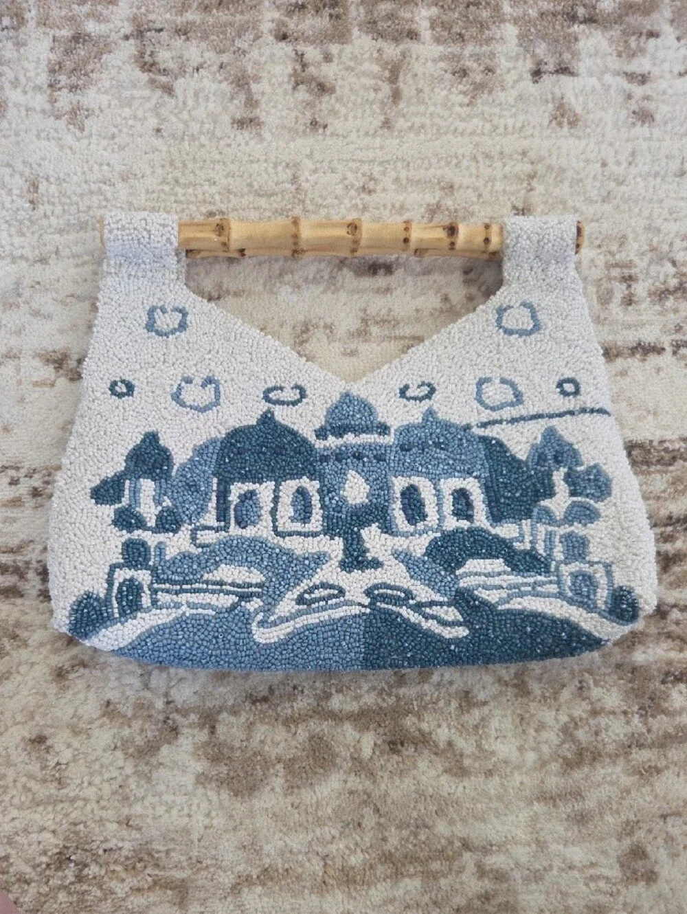 Santorini Beaded Clutch